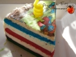Tort tęczowy z masą śmietanową (tort urodzinowy)